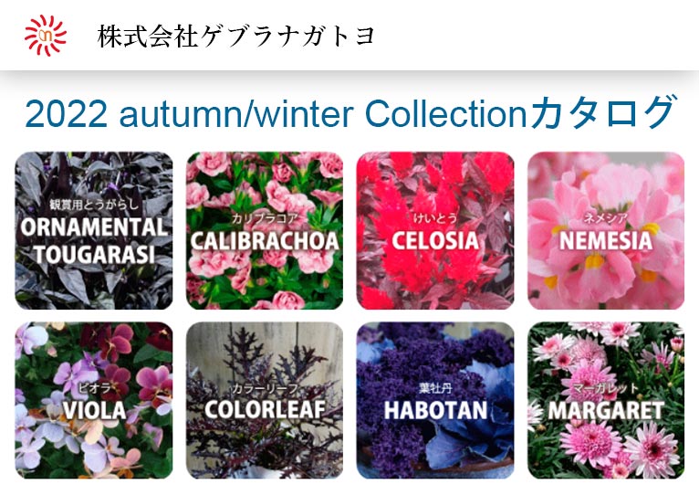 2022 autumn/winter Collectionカタログが出来ました！　株式会社ゲブラナガトヨ
