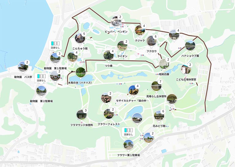 はままつフラワーパーク　デジタルマップ