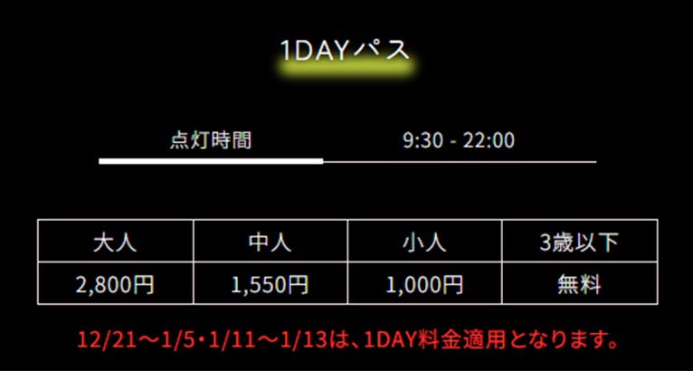 2024年10月25日～2025年5月25日 日本最高レベルの輝きを沖縄で『南国イルミネーション2024-2025』美らヤシパークオキナワ・東南植物楽園　入園料金１DAYパス