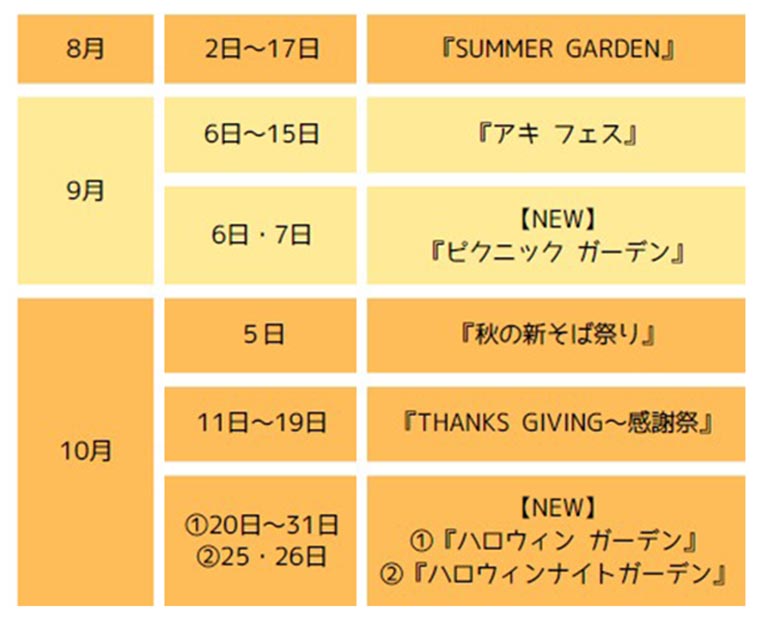 十勝ヒルズ 紹介ページ　2025年シーズンイベントスケジュール
