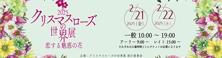 2025年2月21日（金）～ 22日（土）クリスマスローズの世界展 2025 inサンシャインシティ(東京都)