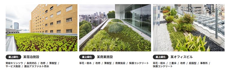 田島緑化プラス株式会社 紹介ページ 屋上緑化の専門会社です　施工事例