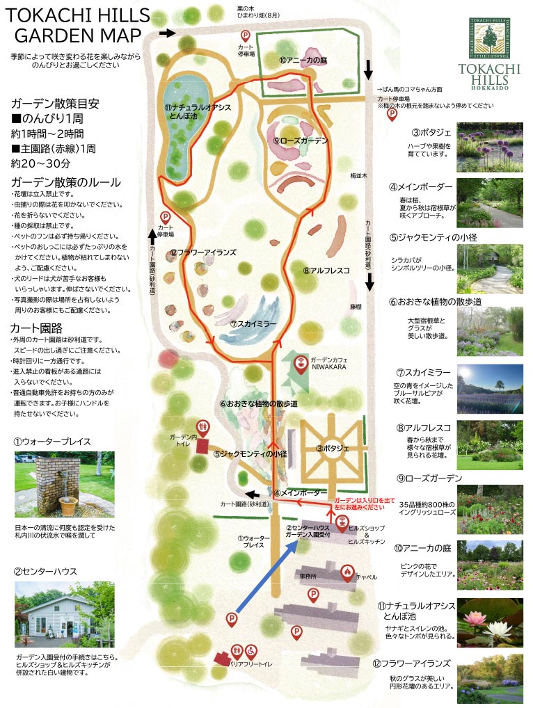 十勝ヒルズ　紹介ページ　ガーデンMAP