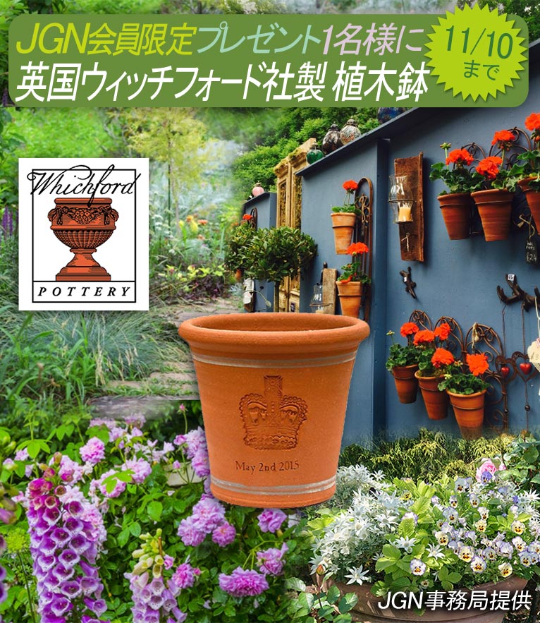 2025年10月15日～11月10日　JGN会員限定『英国ウィッチフォード社製 植木鉢』　抽選で1名様にプレゼント