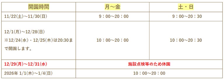2025年11月22日〜 2026年1月4日 はままつフラワーパーク『フラワー・イルミネーション2025』