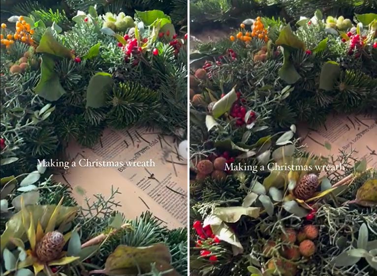 2025年12月12日 Christmas wreath-making Workshop in Tokyo 2025　講師：makiko design studio TOKYO代表 佐藤麻貴子　2024年のワークショップの様子