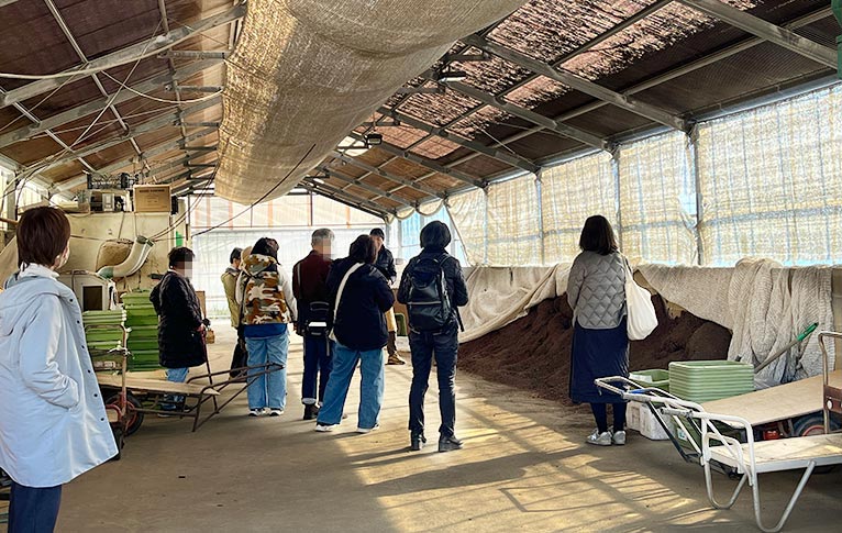 2026年3月14日開催 現地集合！JGNナーセリーツアー『【特別公開】三宅花卉園見学会2026』～育種のプロ・三宅 勇さんに学ぶ、宿根草と球根の世界～を終えて 土づくりの解説は泰行さん