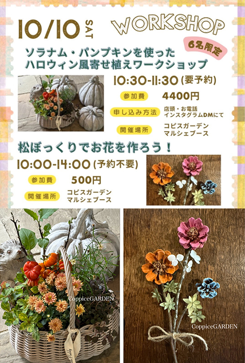 10月10日(土)開催 ワークショップ
